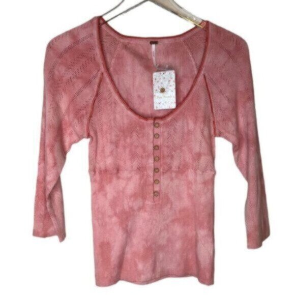 NWT Free People | Rory Henley Button Up Thermal Top Size Large - Picture 4 of 12